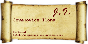 Jovanovics Ilona névjegykártya