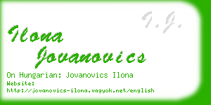 ilona jovanovics business card